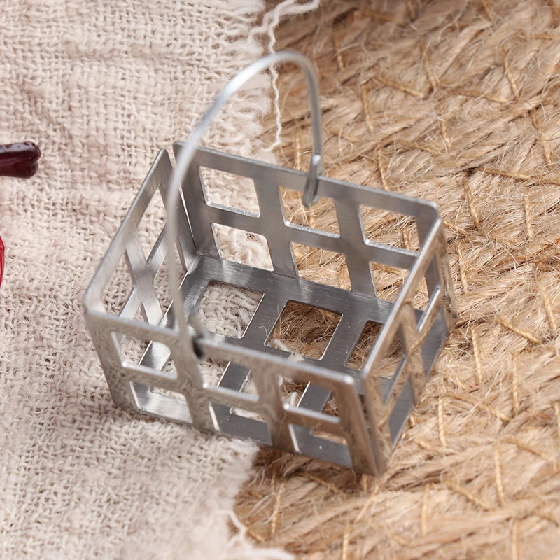 

Genuine Bulks Mini Metal Food Egg Basket Kitchen Toy Match Collectible Gift 1:12 Dollhouse Miniature