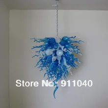 LR117- изготовленные вручную Свадебные украшения художественная Центральная синяя стеклянная люстра