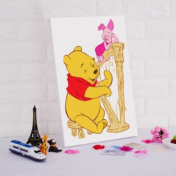 

American cartoon Winnie the Pooh Bear Edward Pooh Mr Sanders poster DIY digital painting by numbers oil paintings canvas