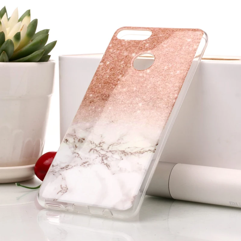 Luxury Mandala Marble Cell Phone Soft TPU Silicone Case Cover Shell for Huawei Y5 2017 Y9 2018 Y7 PRIME Enjoy 6S 7S Honor 7C 7X |