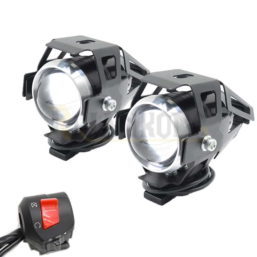 

12V Motorcycle Metal Headlight Driving Spot Head Lamp Fog Light for Kawasaki 750R ZX-10R ZX-6 ZX-6R ZR-6R ZX-7R ZX-12R ZX-14R