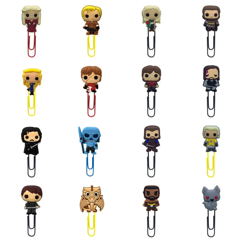 

18pcs Game of Thrones Bookmarks Hot Movie Figure Page Holder Book Mark Paper Clips School Teacher Office Supply Kids Gift