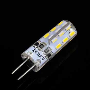 

10 Pack - DC 12V G4 LED Bulbs 1 Watt 24 x 3014 SMD 80LM Equivalent 10W Halogen Lamp, Warm White 2700K - 3200K