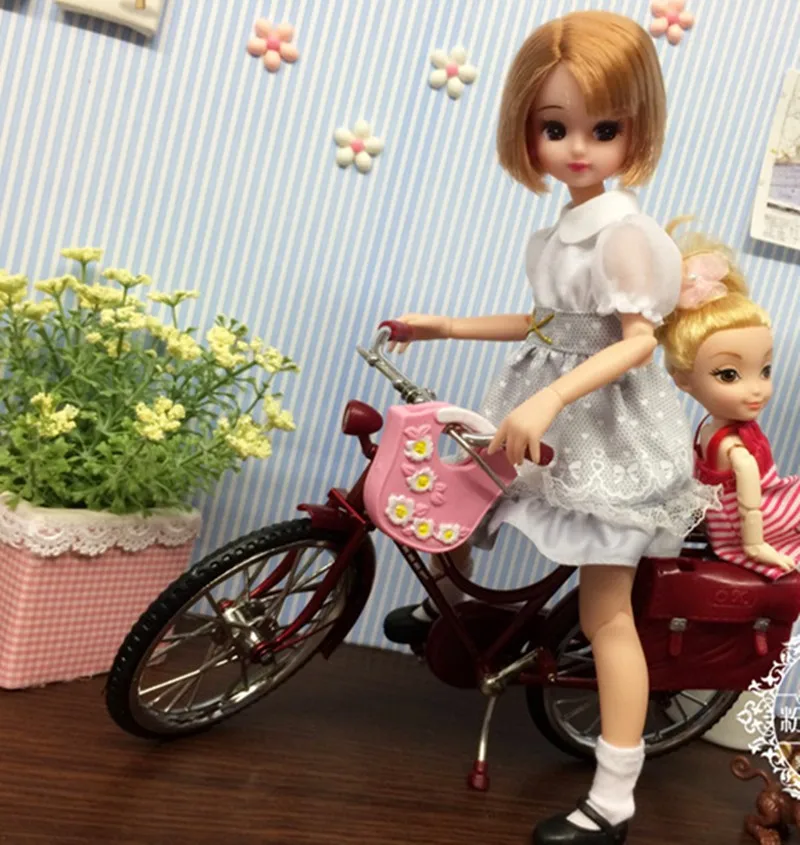 1/6 bjd кукла miniatura металлический велосипед yosd ob bly Azone Dal momoko Lati JerryBerry Pukifee