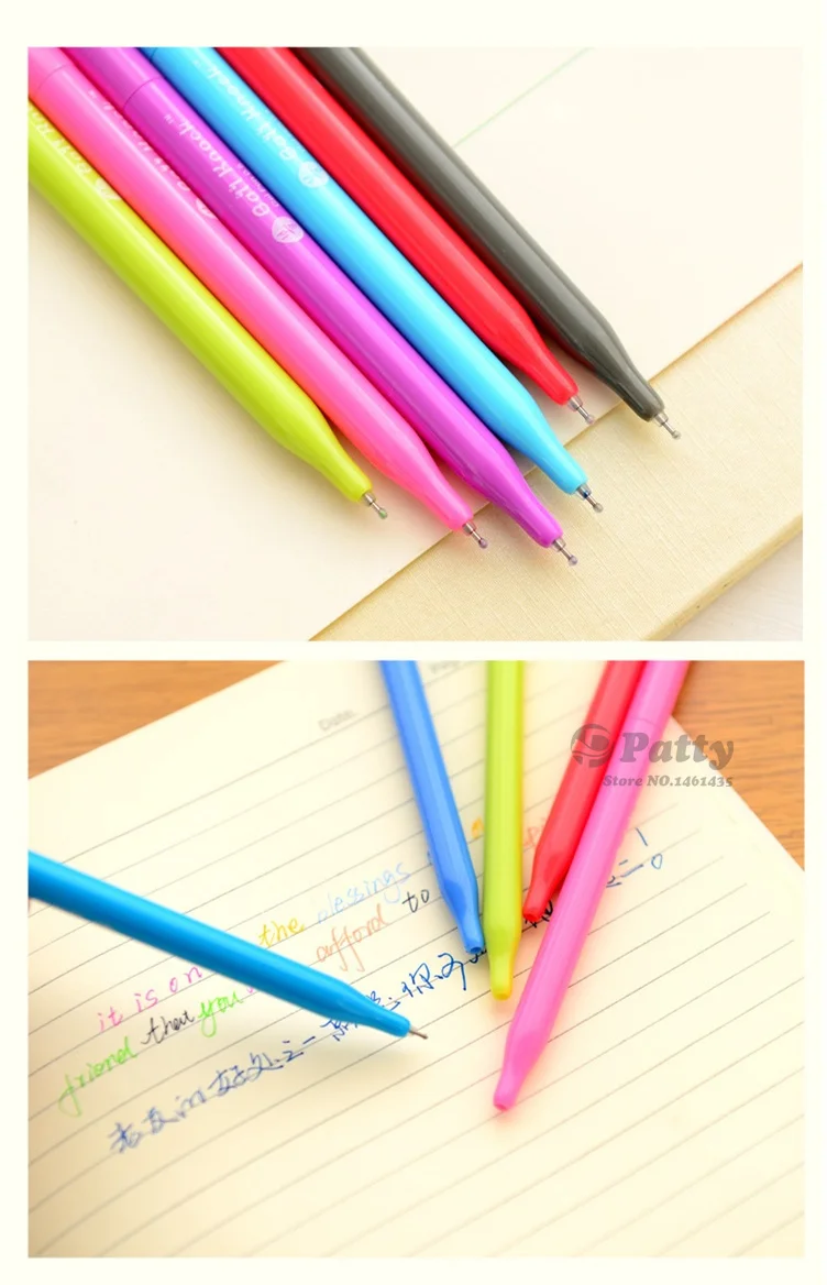 8 шт./компл. радужные цветные ручки Шариковая ручка Zakka Шариковая ручка canetas Escolar школьные принадлежности корейские канцелярские товары F743