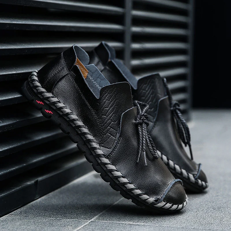 

Leather Men Shoes Fashion Casual Pointed Top Formal Business Male Wedding Dress Flats Sneakers 2019 Hot Sale chaussure homme