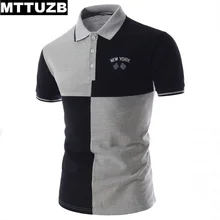 MTTUZB men fashion short sleeve patchwork polo shirts man casual summer tops male summer tees men’s costume 3 colors M L XL XXL