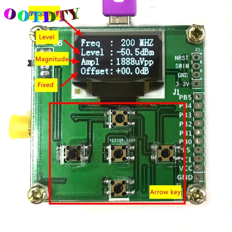 OOTDTY 8 ГГц 1-8000 МГц OLED РЧ измеритель мощности-55 до-5 дБм+ мягкое Радиочастотное значение затухания Прямая поставка поддержка