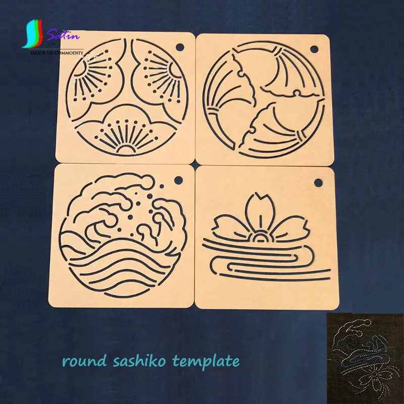 

Round Style Transparent Sashiko Acrylic Template,DIY Coasters Embroidery Pattern Sashiko Accessory Tool Mould S0287L