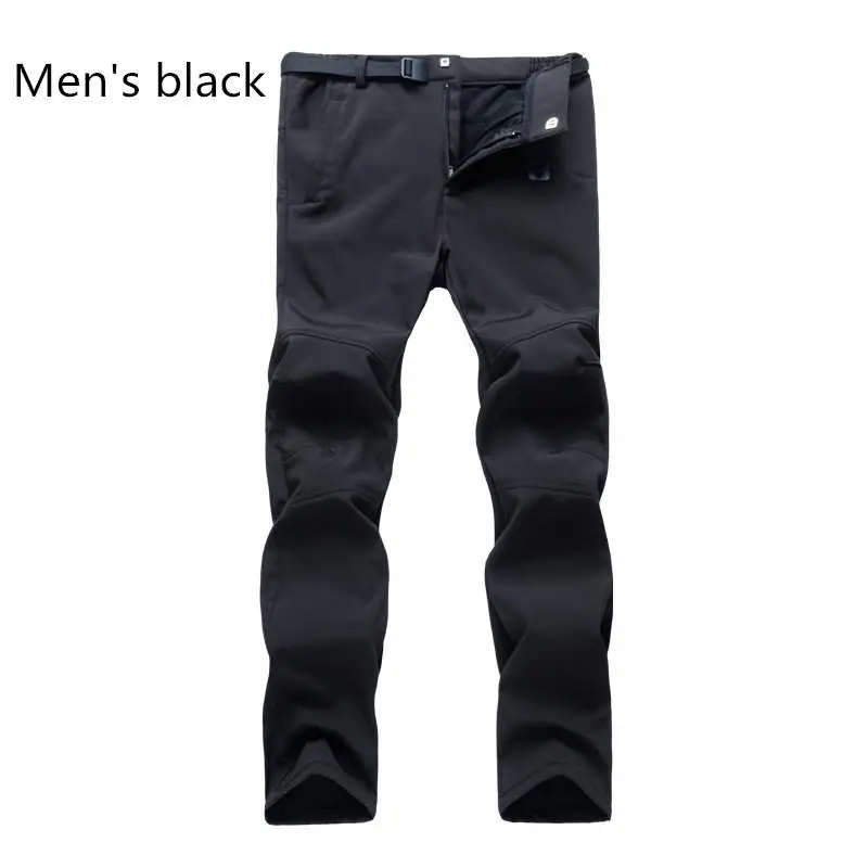 Новинка, зимние мужские и женские Походные штаны, уличные флисовые ...
