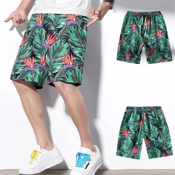 

Men Pant Fashion Men's Summer Casual Loose fitting Plus size Five cent Beach Pants