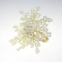 Anneau perles de serviette pour mariage, plusieurs couleurs, 12 pièces, livraison gratuite, porte-serviettes