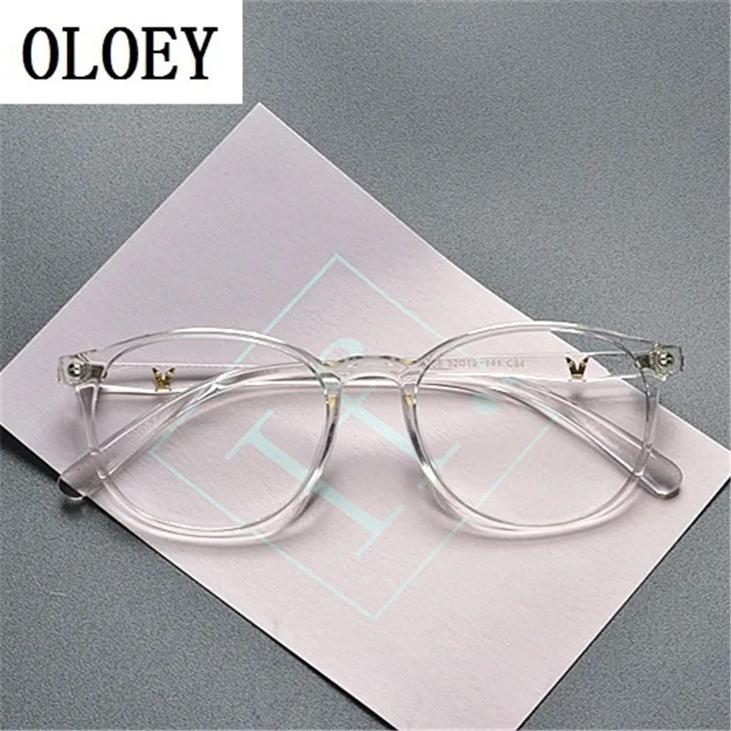 

New Woman Retro Large Round Glasses Transparent Metal eyeglass frame Black Silver Gold spectacles Eyeglasses eyeglass frame