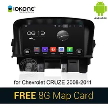 IOKONE Android 4.4 Car DVD Player autoradio for Chevrolet Cruze 2008-2011 with DVR Camera GPS radio stereo GPS navigation WIFI
