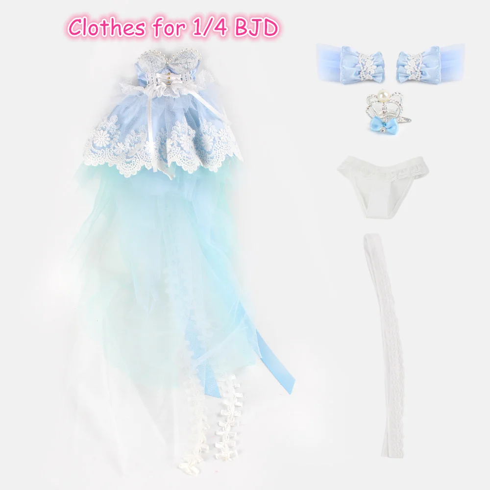 

1/4 BJD Joint Body Doll Clothes Princess Dress Crown Outfit Forturn Days Free Shipping