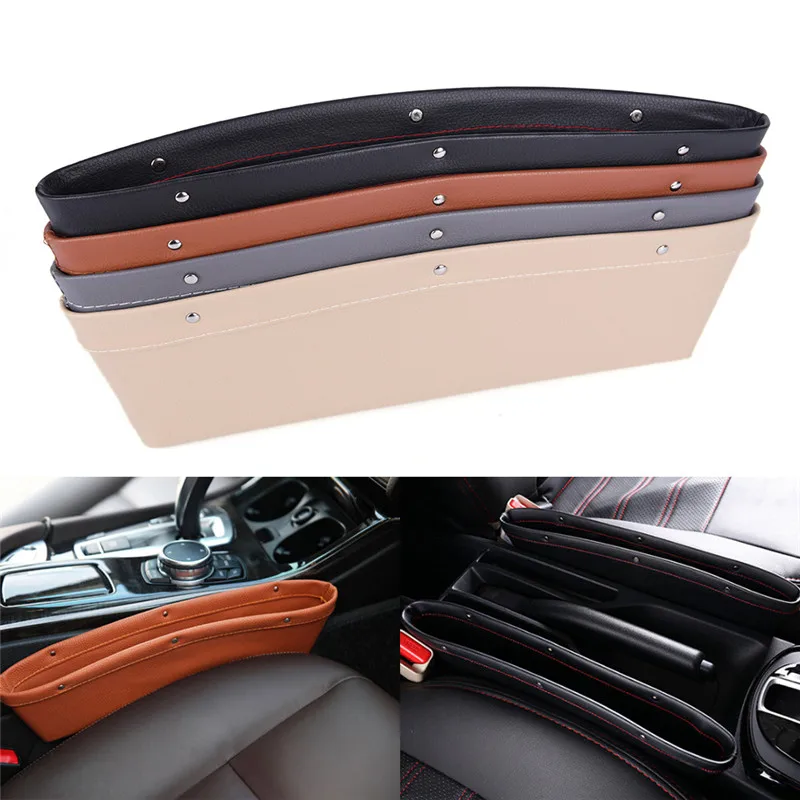 1 шт. Кожаный Автомобильный IPocket Box Caddy автомобильное кресло с разрезом карман