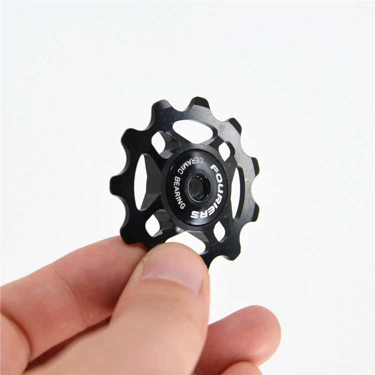 Galets De Dérailleur Vélo Dorés – Lot De 2 Poulies + Câble – Aluminium – NEUF