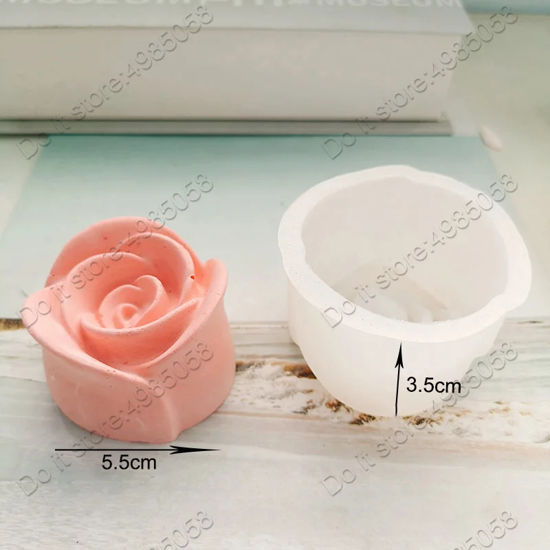 Прекрасная роза глина для поделок Форма 3D цветок силиконовые формы ароматический гипсовый гипсовые формы для украшения автомобиля