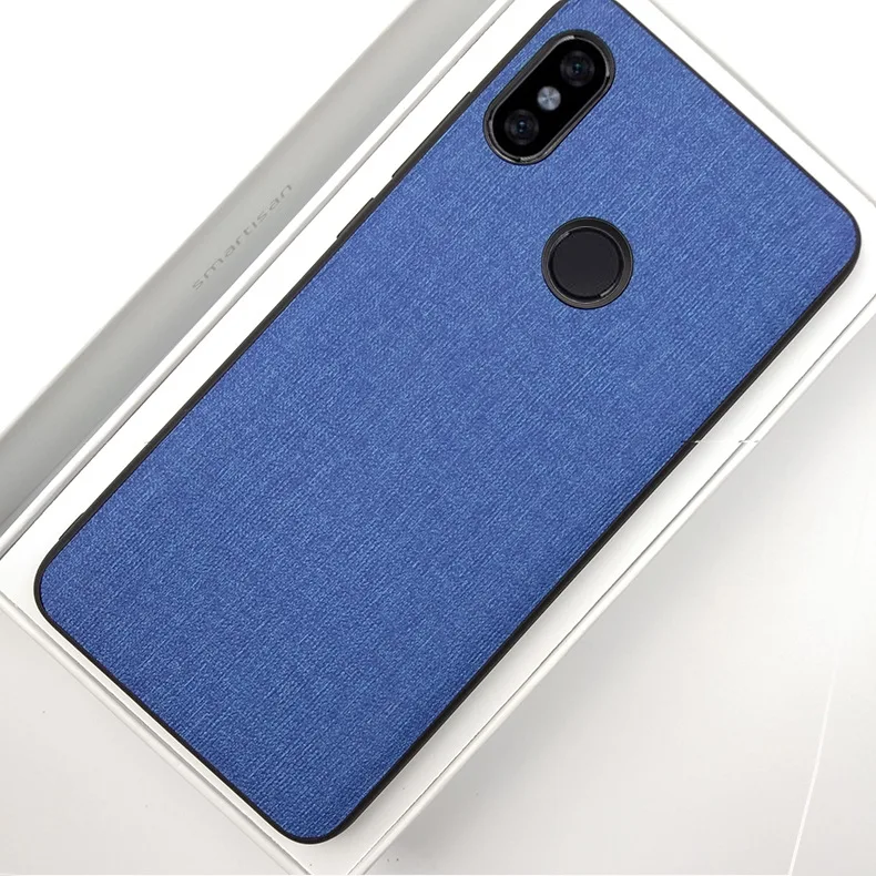 xiaomi mi a2 lite Edition Case Fabric Hard PC Luxury Retro Cloth Leather Soft TPU Edge Fabrics Full Case For xiaomi mi a2 lite