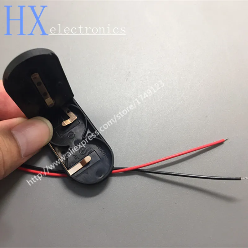 Hold 2x CR2032 Button Coin Cell Battery Holder Case Storage Black 0.85yuan_
