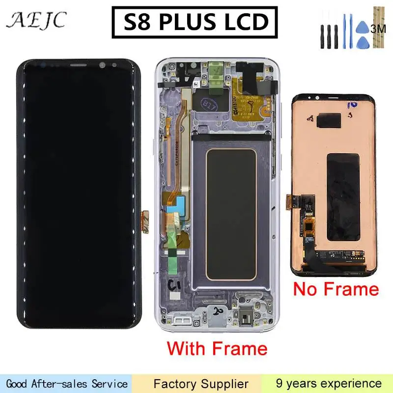 

6.2 inch For Samsung S8 Plus S8 + G955F G955 G955U LCD Display Touch Screen Digitizer Assembly 2960x1440 with 3M Sticker