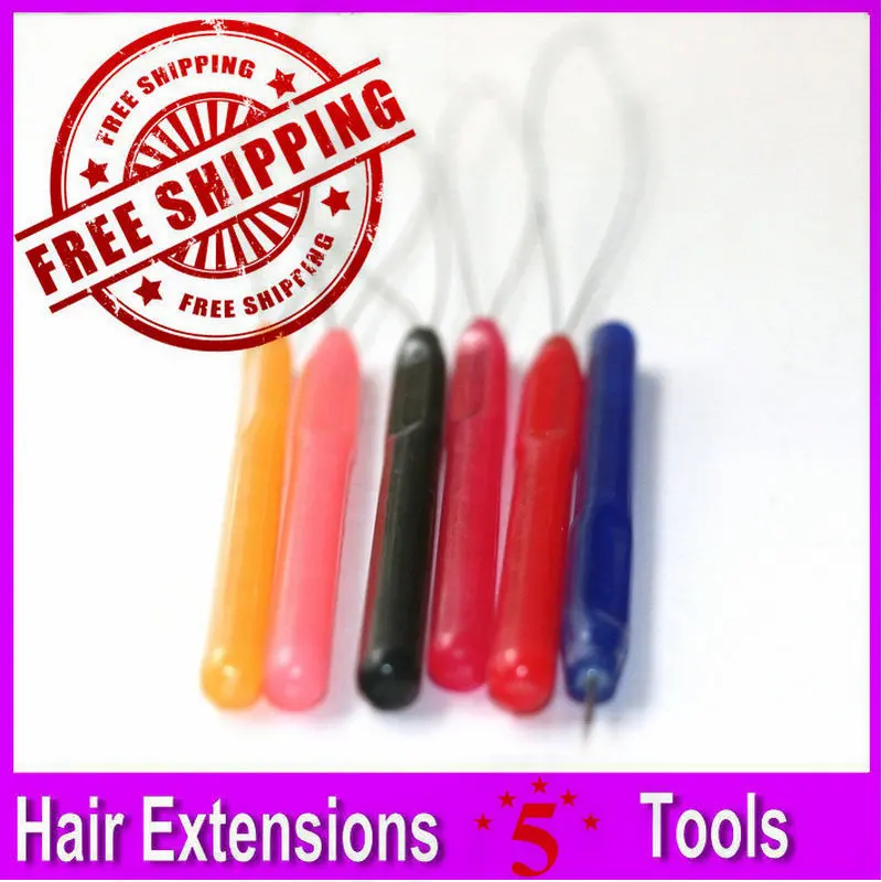 10 шт. Пластик волос нити игла/волосы петли нити/Иглы с крючком для микро кольцо