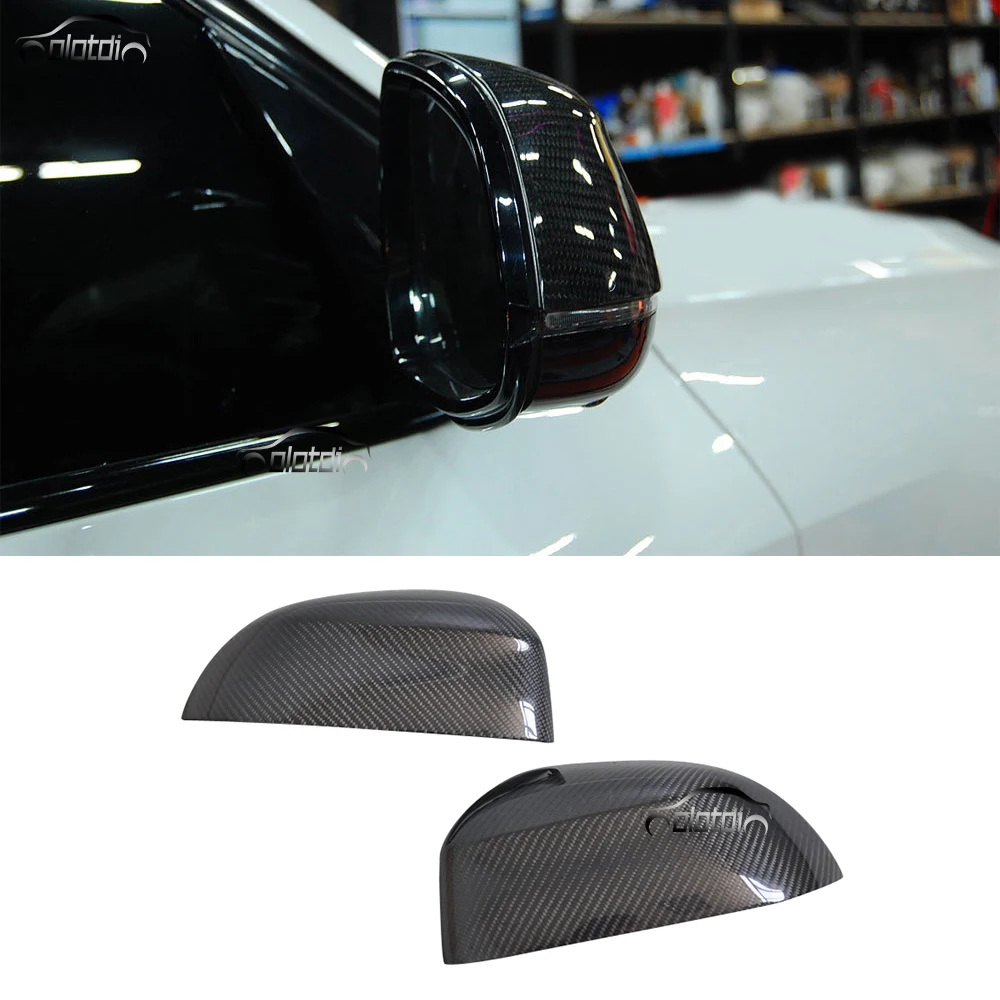 For BMW X5 F15 F16 Rear Side Mirror Caps Car Styling Carbon Fiber