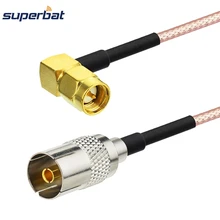 Superbat RF коаксиальный кабель Superbat адаптер антенны кабель SMA штекер правый угол к DVB-T ТВ женский косичка кабель RG316 15 см