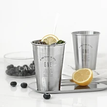 Нержавеющая сталь холодные напитки чашки скандинавские Промышленные ветер Металл кофе чашки зеркало поднос