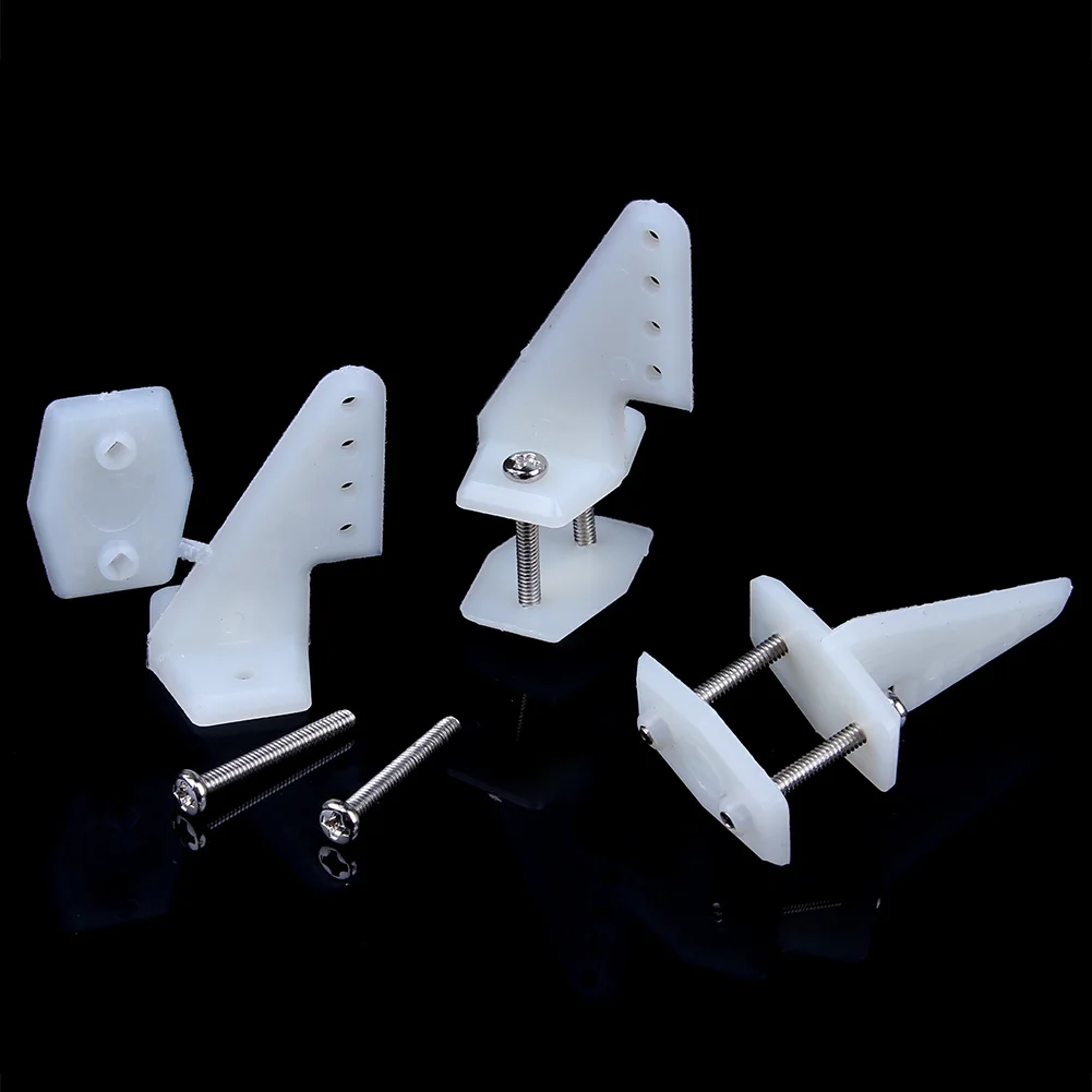 10 Sets Nylon Control Horns 4 holes W13xL18xH25mm with Screws For RC Model Airplane Parts KT Aeromodelling DIY 10 Sets Nylon Control Horns 4 holes W13xL18xH25mm with Screws For RC Model Airplane Parts KT Aeromodelling DIY