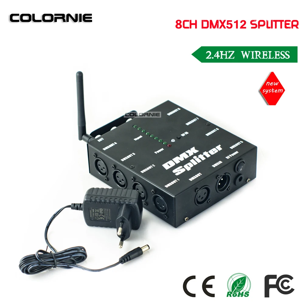Беспроводной DMX 8 каналов разветвитель DMX512 свет этапа лазерный разделитель