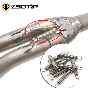 

ZSDTRP 2/6/10pcs Motorcycle Exhaust System Springs Fully Rotatable Stainless Steel Springs For Exhaust Middle Pipe