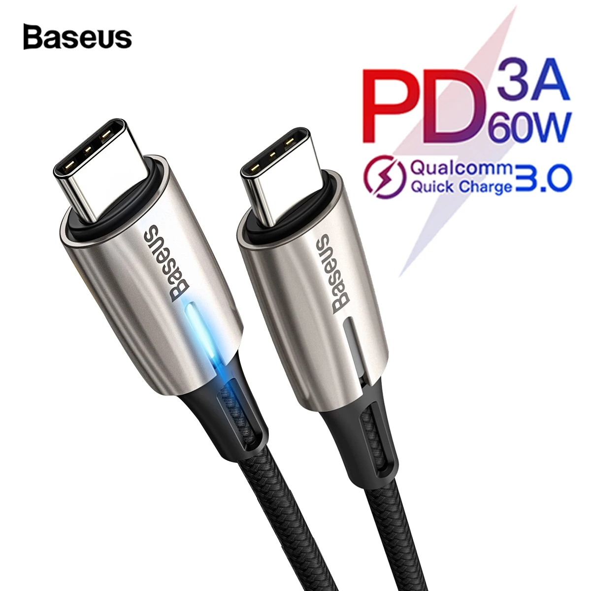 Baseus usb type-C кабель для USB C кабель для samsung S10 Xiaomi Mi 9 Быстрая зарядка 4,0 PD Быстрая зарядка зарядное устройство USB-C кабель type-C