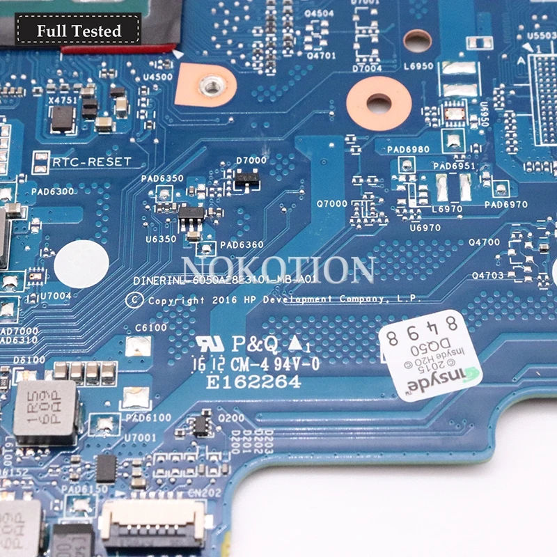 New  NOKOTION 858034-601 858034-001 6050A2823101-MB-A01 Main board for HP 14-AM Notebook laptop Motherbo
