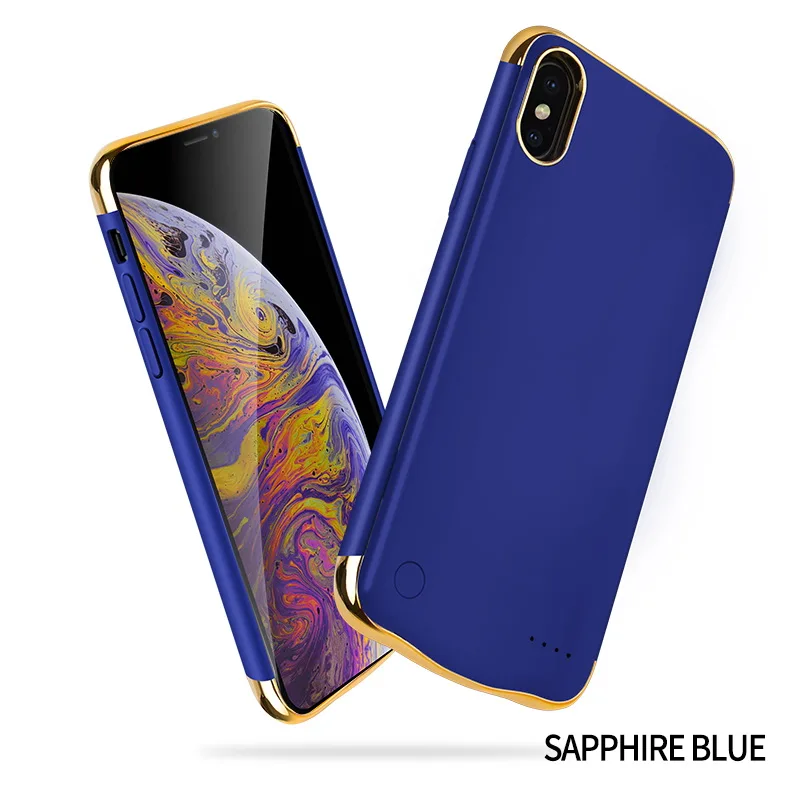 Ультратонкий портативный чехол с зарядным устройством для iPhone XR XS Max, беспроводной внешний аккумулятор для iPhone X XS, чехол для зарядки