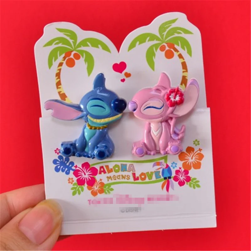

12pack 3cm Cute couples Stitch and Angel small figure toys fridge magnet collection figure toys