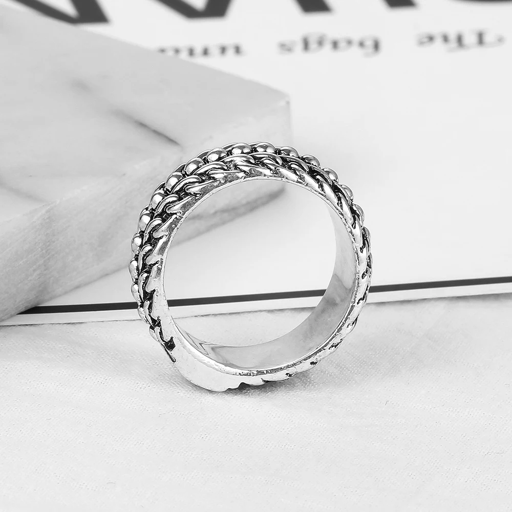 Ancient silver Retro Men's Ring Finger Punk Buddha Ring Couple Jewelry Wholesale Bijoux Femme Engagement Ring Accessories