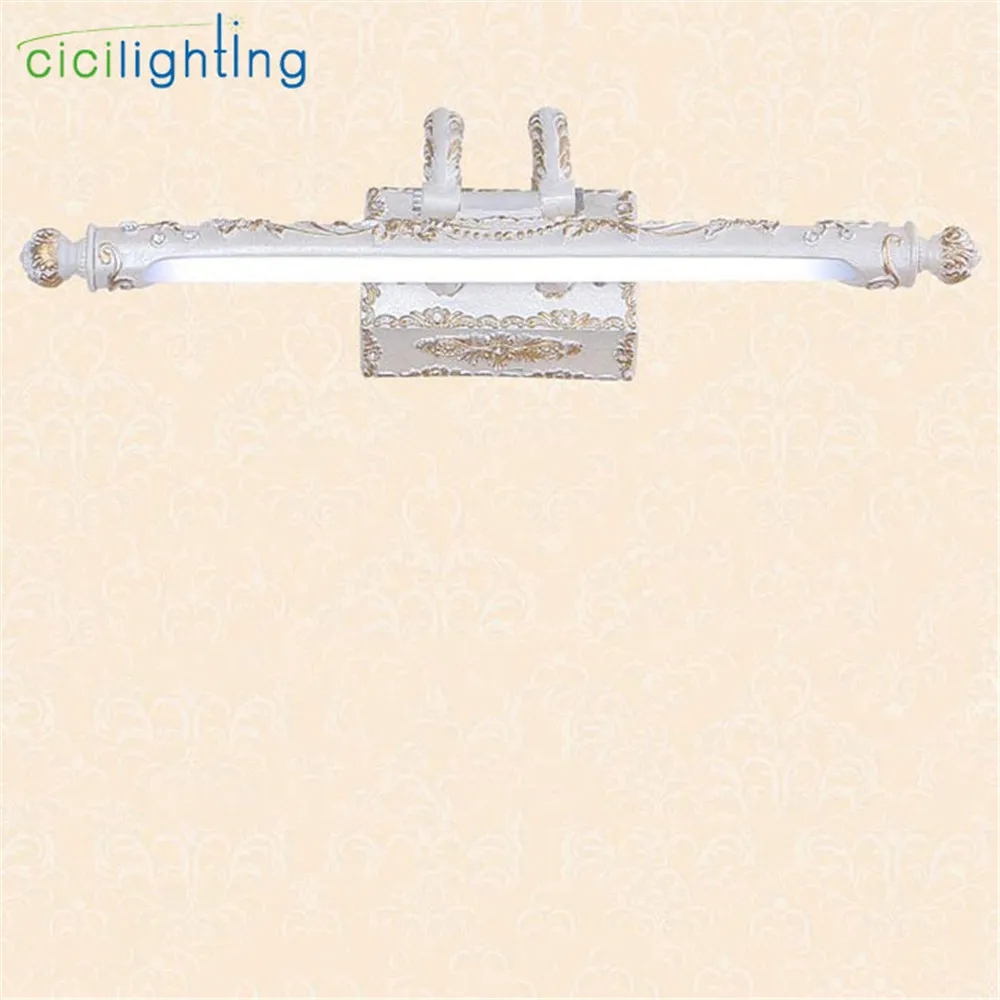110 V-240 V 9 W 68 cm الأوروبية مرآة حمام ليد أضواء خمر الرجعية المرحاض المطبخ إضاءة الخزانة دوران تصميم الذهب الأبيض