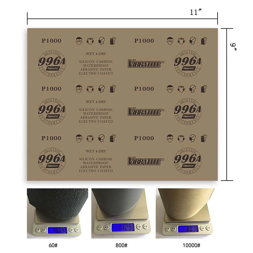 1 лист " x 11" водонепроницаемая абразивная Шкурка наждачная бумага от 600 до 10000 круп Влажная/сухая для автомобильной шлифовки древесины мебели Finishi