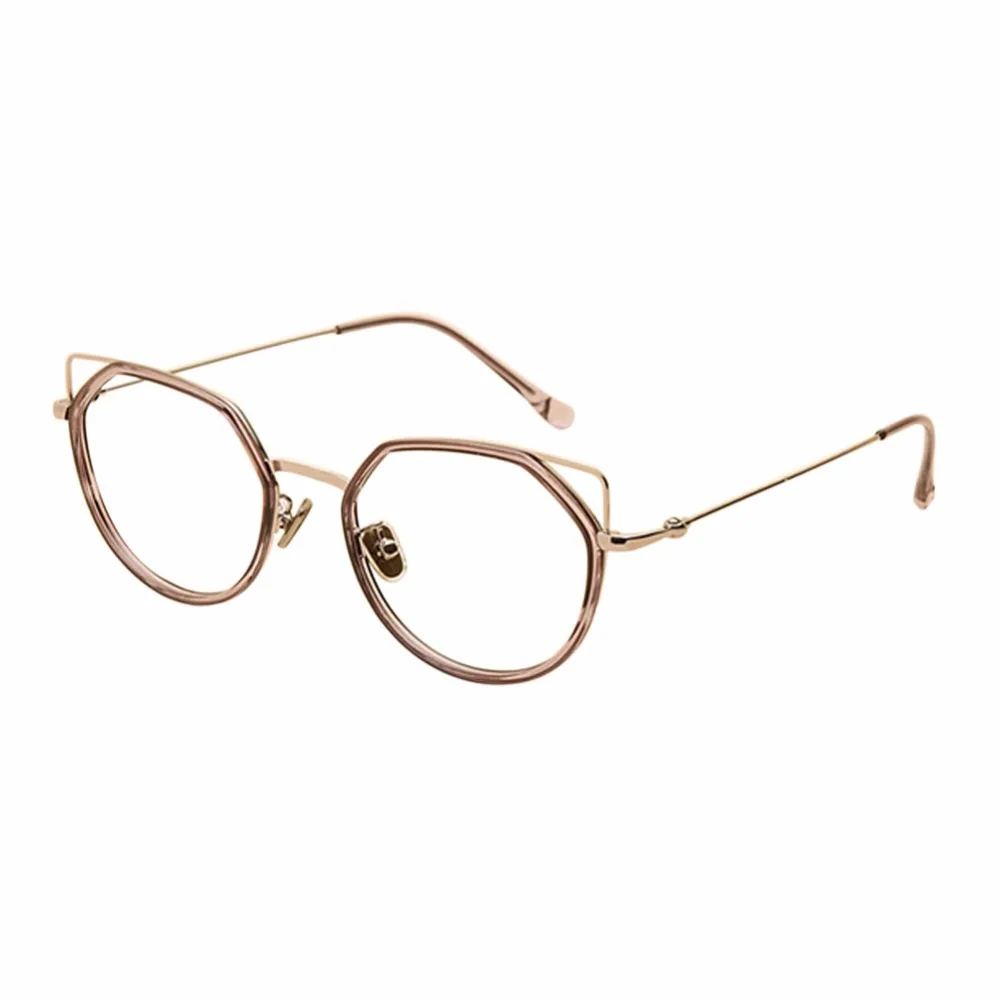 Cat Ear Irregular Glasses Metal Frame Women Nearsighted Eyeglasses