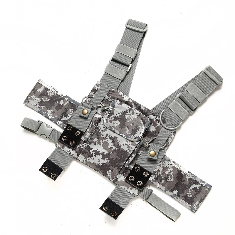 Nylon Universal Radio Pouch Chest Pack Pocket Bag Holder Carry Case for For Baofeng UV-5R UV-82 BF-888S GT-3 Walkie Talkie  Nylon Universal Radio Pouch Chest Pack Pocket Bag Holder Carry Case for For Baofeng UV-5R UV-82 BF-888S GT-3 Walkie Talkie