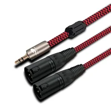 Stereo Jack 3 5mm to Dual XLR Male Audio Cable For Computer Headphone Mixer Console Amplifier Home Theater Devices 1m 2m 3m 5m
