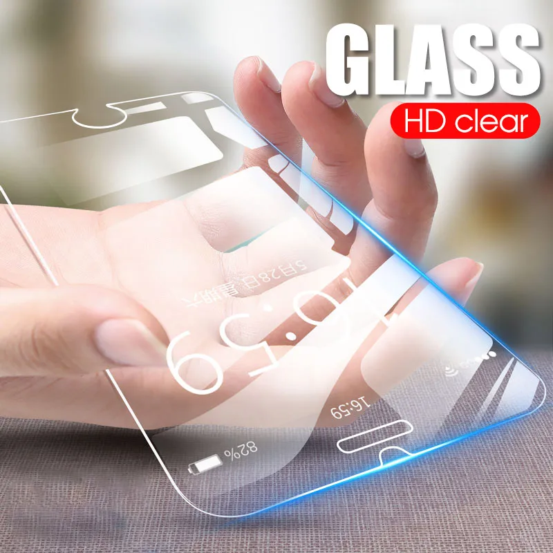 

GerTong 9H Transparent Tempered Glass For iPhone X XR XS MAX 7 8 5 6 S Plus 5C SE Ultra Thin Screen Protector Cover Film