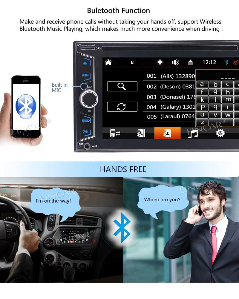 Clearance Double 2 Din Car Radio Stereo DVD Player Backup Camera 6.2