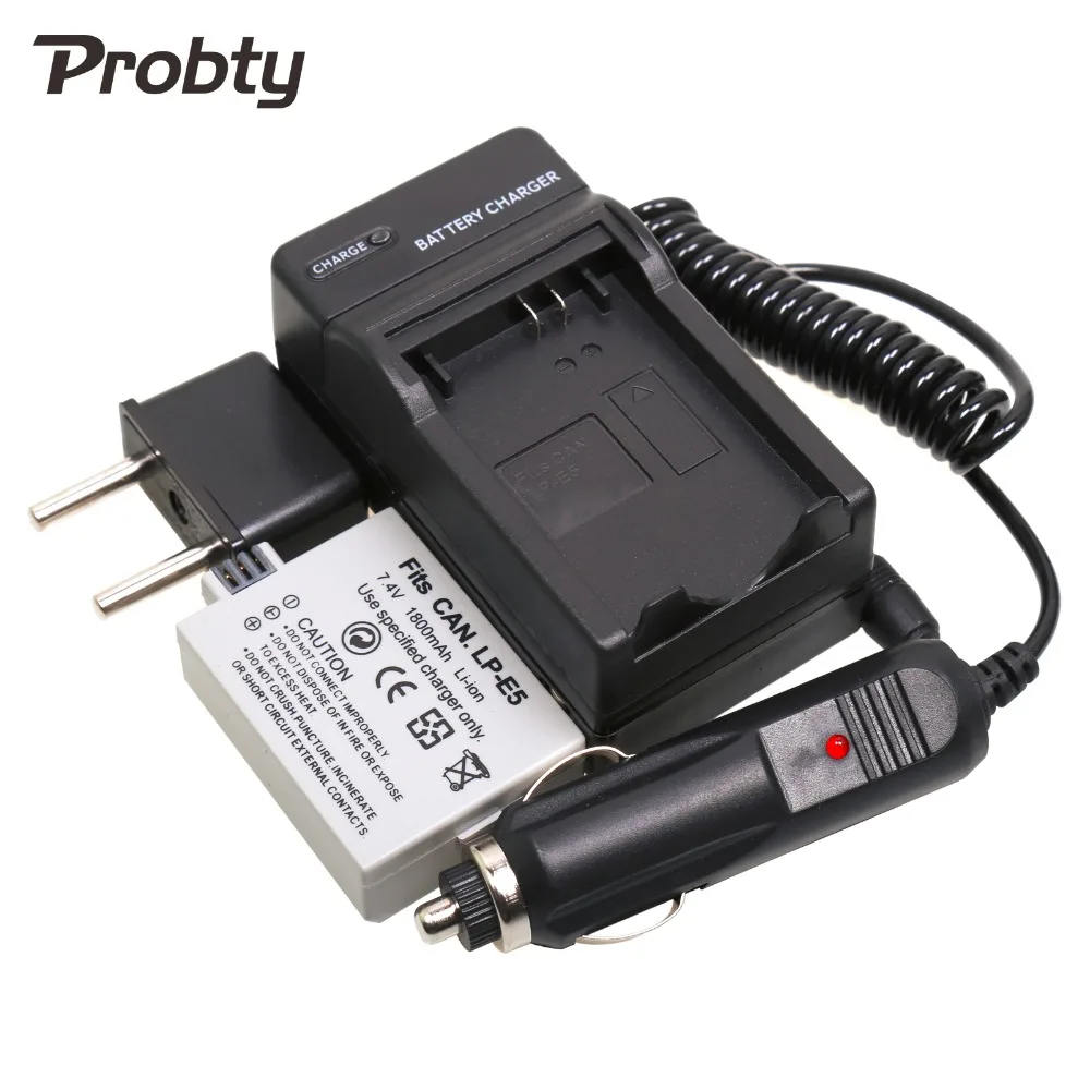 Camera Battery & Charger Kit For Canon EOS Rebel – Compatible With LP-E5 Models