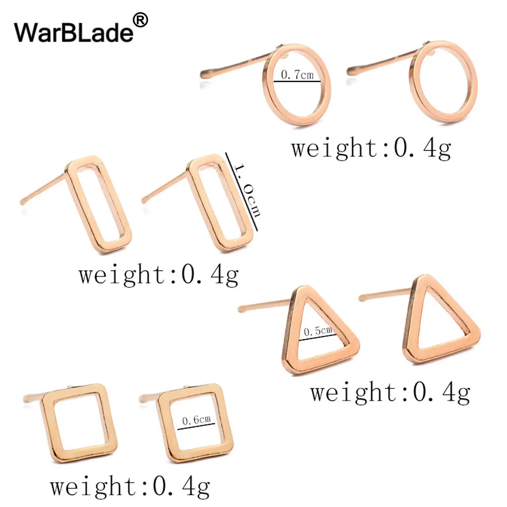 WarBLade новые модные геометрические серьги-гвоздики черного серебряного цвета Панк