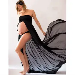 Лидер продаж однотонный для беременных подставки для фотографий кружево эластичный беременность длинное платье для беременных