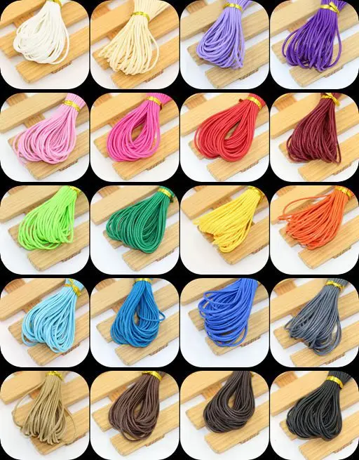 Waxed Cord Polyester Rope 10 meter 2mm 1.5mm 5 m diameter For DIY Bead Fitting Bracelet Decorative Accessories