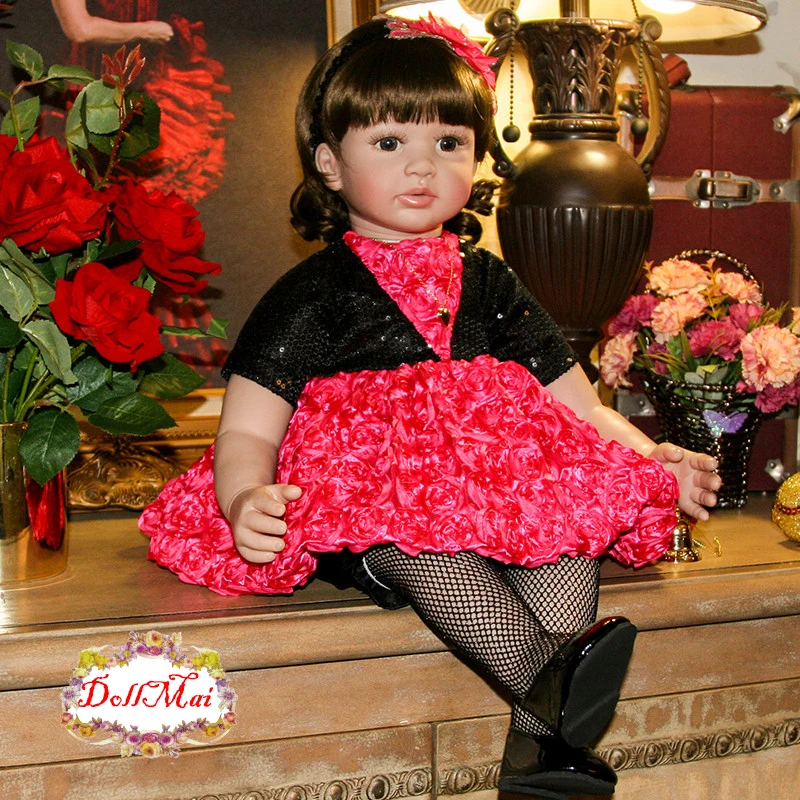 

New arrivals bebe alive 22"56cm short curly hair princess Reborn Babies Silicone vinyl Baby Doll Kids lovely Birthday Gifts Toys