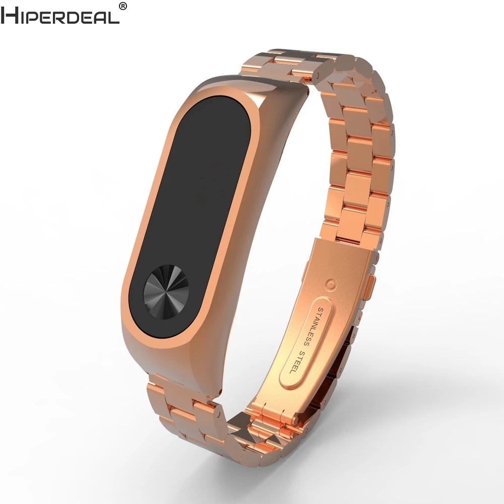 

HIPERDEAL For Xiaomi Mi Band 2 Stainless Steel Luxury Wristband Metal Ultrathin New Strap